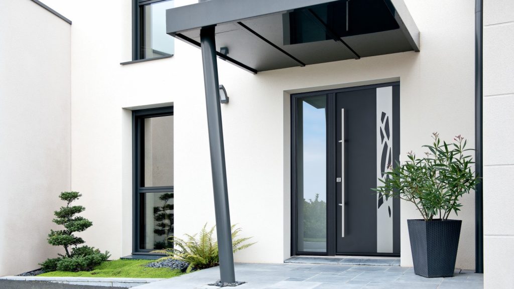 Porte aluminium noir